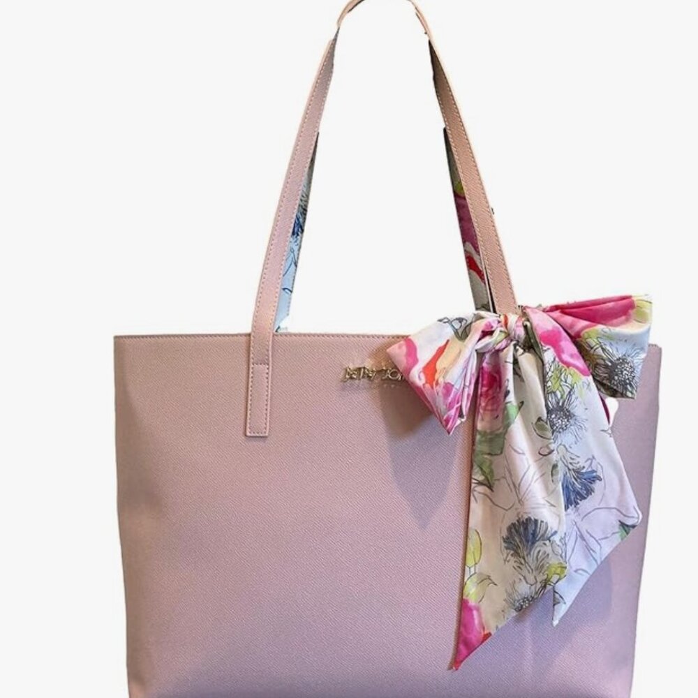 Betsey Johnson XO Zaria Tote with Wristlet and Scarf Blush Floral One Size